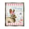Stupell Industries Happy Easter Floral Gingham Rabbit Floater Framed Art